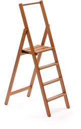ARREDAMENTI KIMORA 4 Drewniana drabina - 141 cm, Brązowy, 48 cm