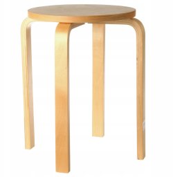 4Living Taboret z drewna brzozy, Ø 39 cm