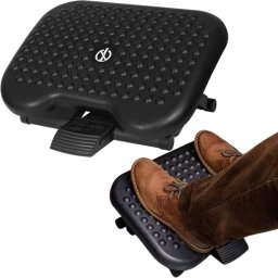 Podnóżek biurowy regulowany podstawa pod biurko pod stopy czarny