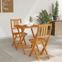 vidaXL 3 Częściowy Składany Zestaw Bistro Lite Drewno Akacjowe