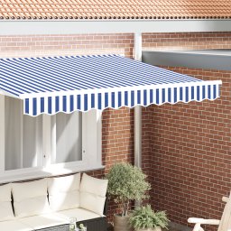 vidaXL Daszek 2,5 m Niebieski i Biały 2.3x0.2 m