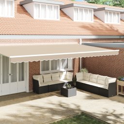vidaXL Zasłona markizy do ramy 6 m Beżowa 5,8x0,2 m