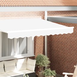vidaXL Markiza z falbaną na ramę 3.5 m Biała 3.3x0.2 m