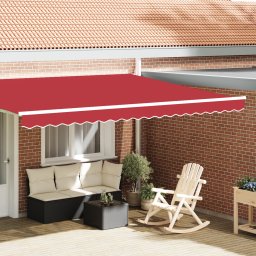 vidaXL Firanek do markizy na ramę 4.5 m Czerwony 4.3x0.2 m