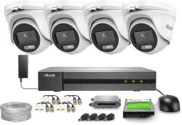 Zestaw do monitoringu 4x TVICAM-T2M-20DL, DVR-4CH-4MP HiLook by Hikvision