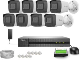 Zestaw do monitoringu 8x IPCAM-B2-P Full HD, PoE, IR 20m, HiLook Hikvision