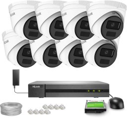 Zestaw do monitoringu 8x IPCAM-T2-P Full HD, PoE, IR 20m, HiLook Hikvision
