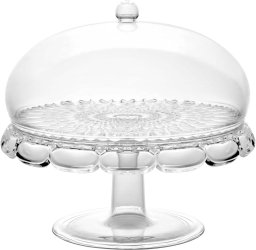 Guzzini VANITY Taca do ciasta z nóżką i pokrywą Clear