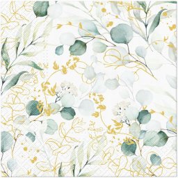 Paw NAPKINS PAPER GOLD EUCALYP 33X33CM 20PCS