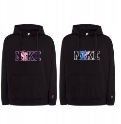 BLUZY DLA PAR Z HAFTEM STITCH ANGEL INICJAŁY PREZENT DZIEŃ KOBIET 2SZT