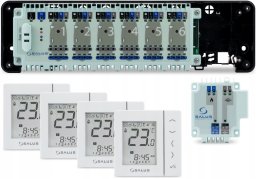 Salus SALUS StartPack Standar - zestaw przewodowego sterowania ogrzewaniem podłogowym bez zarządzania przez Internet: KL06-M, PL07, 4 x VS30W