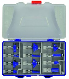 Router bit set, different shapes, 8mm shank, 12 pcs