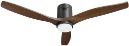 Hombli smarter Deckenventilator mit Licht, Black & Dark Wood