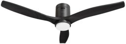 Hombli smarter Deckenventilator mit Licht, Black & Black Wood