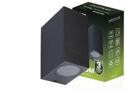 Kinkiet Elewacyjny Lampa Zewnętrzna 2xGU10 ALLIUM Czarna Kwadrat LUMILED