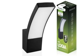 Kinkiet Elewacyjny Ogrodowy LED Ścienny Czarna 10W 4000K IP44 LOGIA LUMILED