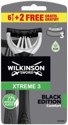 Wilkinson Maszynka do golenia Xtreme3 Black 6+2szt.