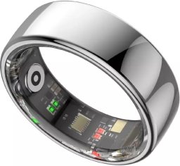 Smart RING PRO srebrny, pomiar stresu, t�tno, monitorowanie snu, roz. 8, Powerton