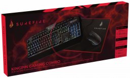 KingPin Gaming Combo Set (Keyboard QWERTY Italian, 7-Button RGB Mouse & Mouse Pad)