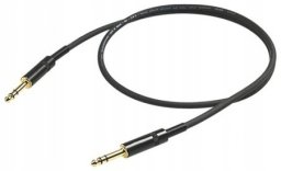 PROEL 6.3mm stereo male - 6.3mm stereo male, 10m, black