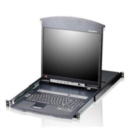 Konsola KVM Aten Przełącznik KVM ATEN KL1508AN, 48 cm TFT, VGA, PS/2-USB przez kat. 5, 8 portów, układ FR