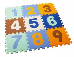 Mata podłogowa puzzle cyfry BPUZ7558 BIGTOYS mix cena za 1 szt.