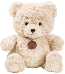 Pluszowa Maskotka Przytulanka Miś z Medalionem Beżowy 25cm