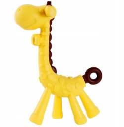 8058 GRYZAK ŻYRAFA SILIKONOWY ŻÓŁTO-BRĄZOWA BL805