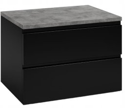 Deftrans Szafka łazienkowa wisząca czarna 60x50cm z blatem komoda łazienkowa