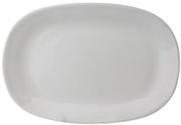 PLATE SQUARE OVAL 23.4CM WHITE