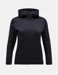 Bluza polarowa damska Peak Performance Rider Tech Zip Hood - black