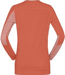 Bluza termiczna damska Norrona Falketind Equaliser Merino Round Neck - peach/orange