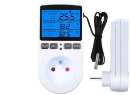 ADELID Termostat timer cyfrowy regulator temperatury gniazdo sieci 230V max. 3680W