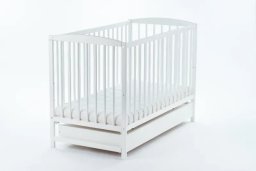 Łóżeczko z szufladą i barierką 120x60 Lulaya biały Drewex