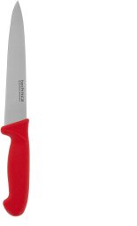 Nóż kucharski HACCP 305 mm, ostrze spiczaste, wąskie 180 mm, czerwony | TECHNICA, Silver Line