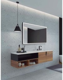 Lustro łazienkowe z oświetleniem LED Ledimex SUIZ010-90NG 90 x 80 cm