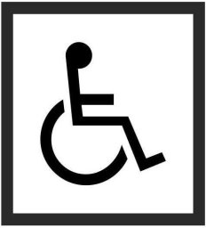 Aptel STICKER WC FOR THE DISABLED 130X130MM