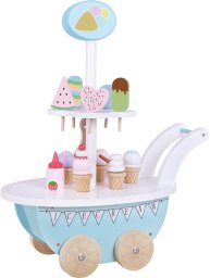 Drewniana lodziarnia na kółkach Sweet&Frosty akcesoria