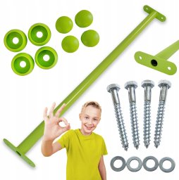 Drążek Metalowy Limonkowy 90cm Uchwyt do podciągania