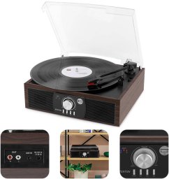 Gramofon RP175DW Fenton BT USB ciemne drewno one size
