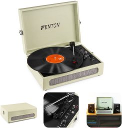 Gramofon w walizce RP118C Fenton wejście/wyjście BT zielony one size