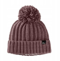 Czapka zimowa damska Jack Wolfskin Highloft Knit Beanie - red coral