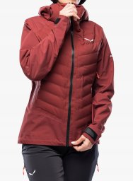 Kurtka hybrydowa damska Salewa Sella PTX 3L Hybrid Jacket - syrah