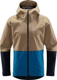 Kurtka przeciwdeszczowa męska Haglofs Finch Proof Jacket - sand/tarn blue