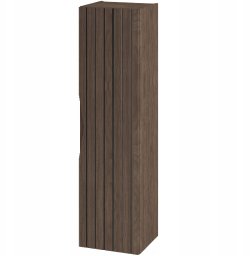 Wysoki słupek łazienkowy STELLA-03 ryflowany front DĄB ORZECH