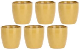 Zestaw 6 filiżanek espresso 100ml porcelana żółte Rose & Tulipani