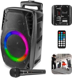 Głośnik bluetooth Fenton 300W FT8LED-MK2 mikrofon akumulator one size