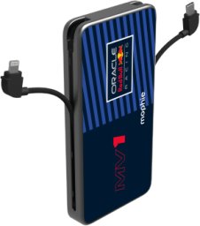 Mophie Powerstation Plus 10K Red Bull Racing MV1 - powerbank 10000mAh, zintegrowany kabel USB-C oraz lightning (1x port USB-C)
