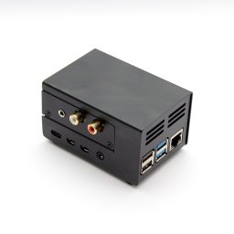 HiFiBerry ir Raspberry Pi 4B dėklas - plienas - juodas