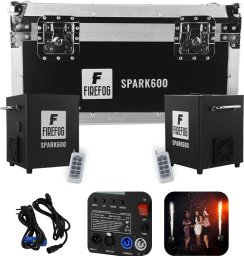 Zestaw 2x wyrzutnia iskier SPARK600+ case Firefog one size